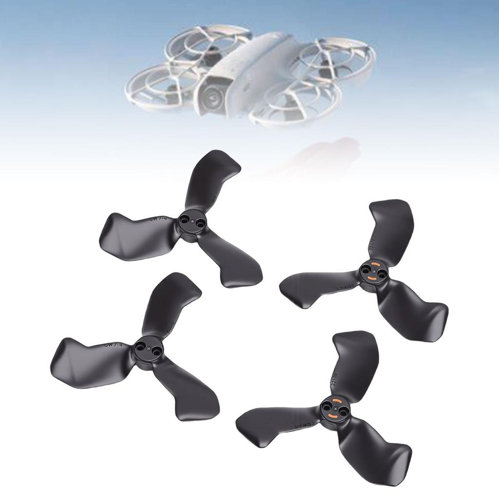 4PCS 3 Vanes Propell s Fit for NEO 2 Drone PC Low Noise Drone Replacement Paddles Lightweight Extended Time