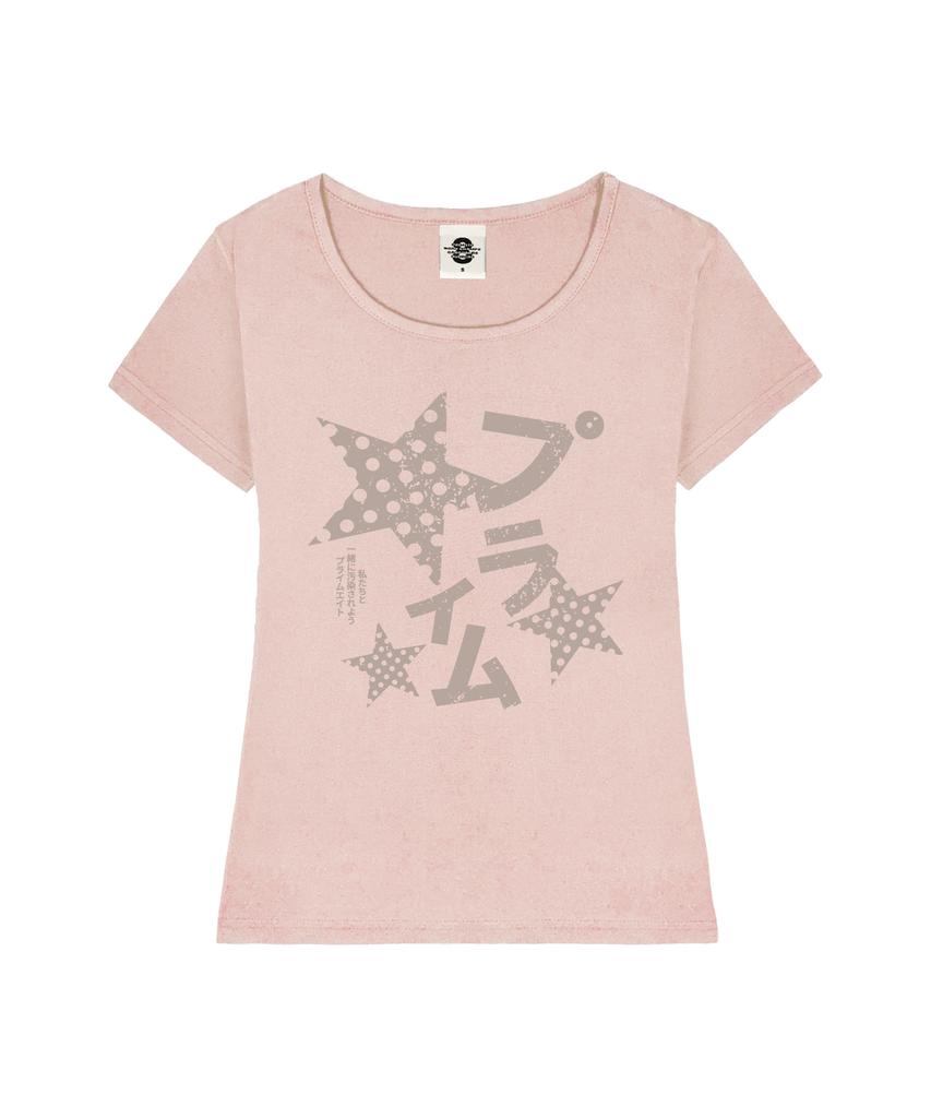 PRIMATE Poika Dot Milky Women'S U-Neck Slim Fit Short Sleeve T-Shirt 6 Colors