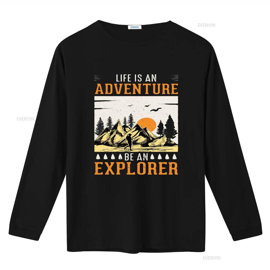 Womens Life is An Adventure Be Explorer Quote Camping Vintage  T Shirt vintage Washed Breathable Casual Unisex fashion