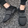Fashion New large size men's fashion flying mesh casual shoes comfortable sports thick sole anti-slip wear-resistant couple sports shoes