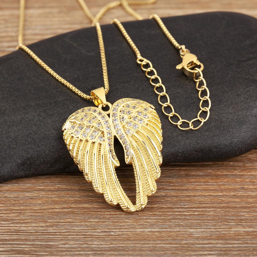Nidin Hot Sale Eagle/Wing/Feather Shape Personality Pendant Necklace For Female Male Hip-Hop Style Clavicle Chain Jewelry Gifts