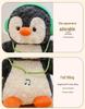 Chubby Penguin Plush Toy with Fun Headphones - Cute Cartoon Doll Gift for Girls