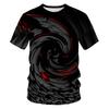 Summer Men's Fashion Fun Geometry Pattern 3D Printed T-shirt Loose Breathable Oversized Casual Sports Versatile Round Neck Short Sleeved T-shirt