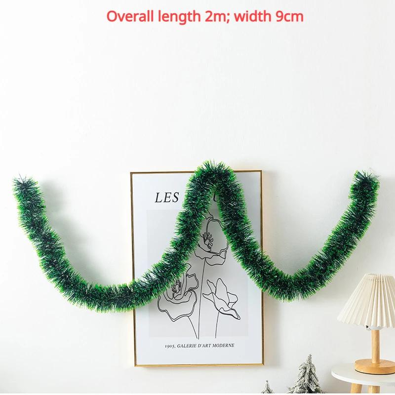 

Новый 2 метра Рождественское украшение для детского сада Праздничные цветные полосы Тянущаяся снежинка Края Рождественские украшения для дома зелёный