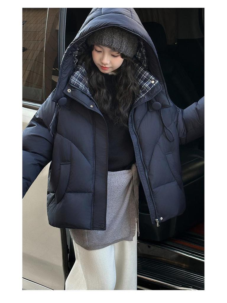 2025 Girls' Winter Fashion Padded Cotton Jacket - Thickened, Stylish Coat for Big Kids