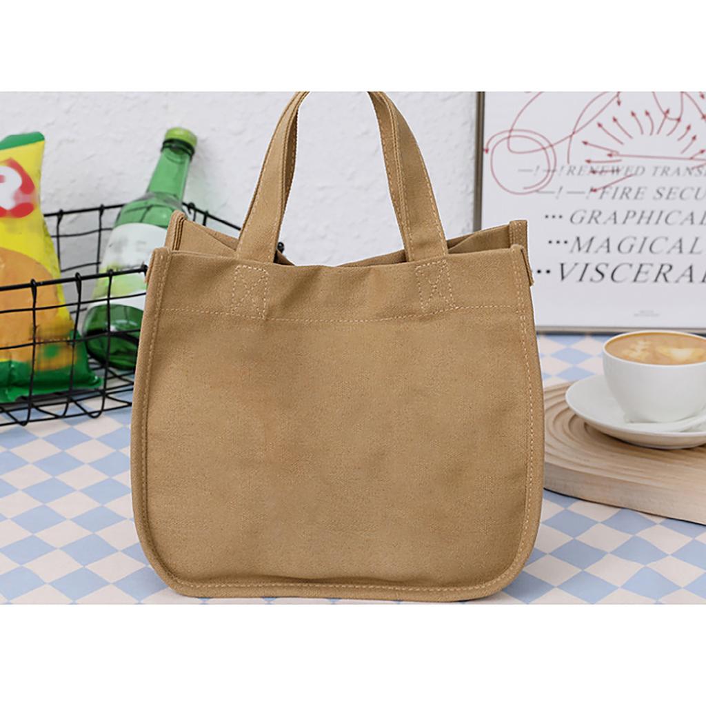 Lunch Bag Canvas Large Capacity Stylish Multifunctional Practical Comfortable Handle Mommy Bag for Outdoor Camping