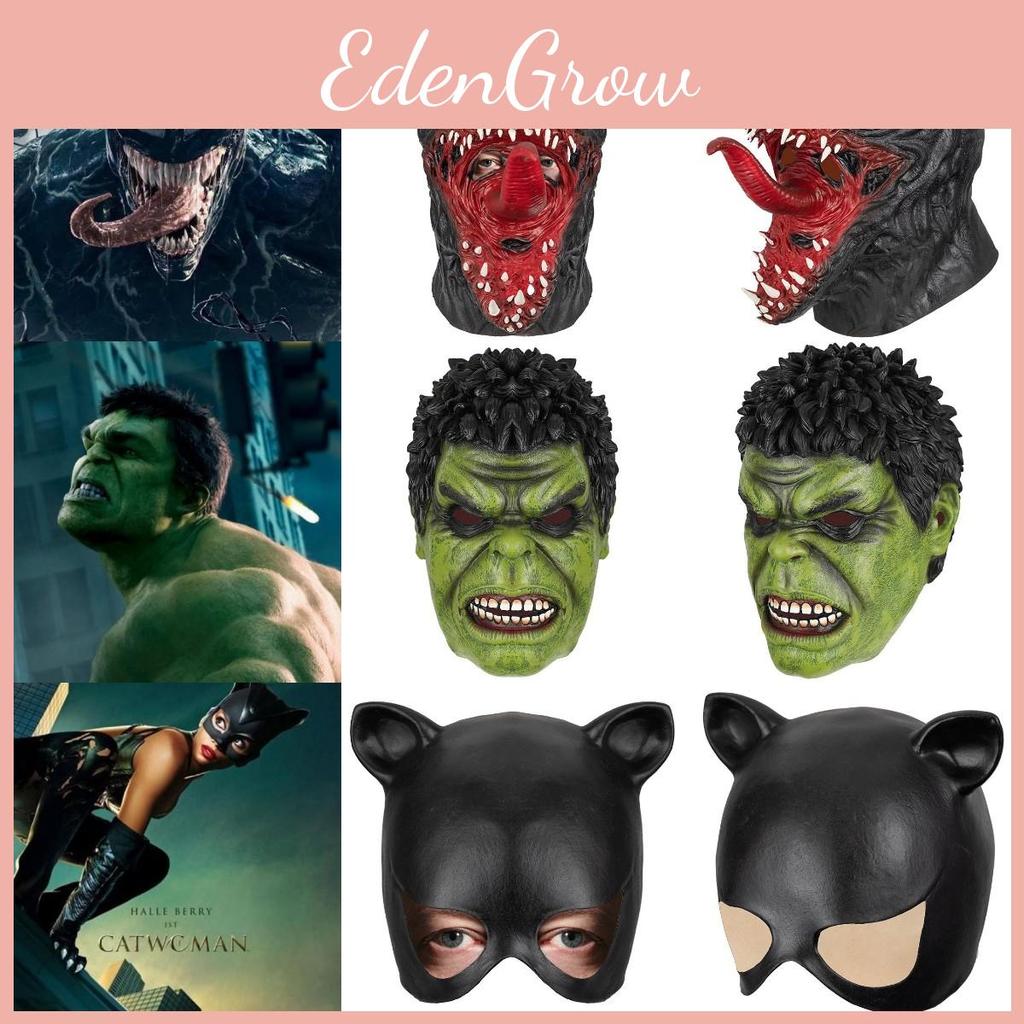Avengers-Charakter-Cosplay-Masken aus Latex, Halloween-Requisiten für Venom, Hulk und Catwoman