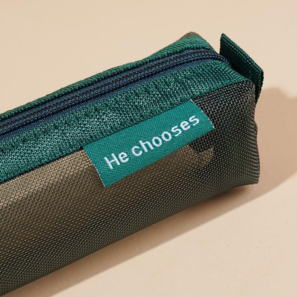 Clear Mesh Pencil Case See Through Pen Pouches Travel Pencil Holder Light Weight Pen Organizers Bag Travel Makeup Bag