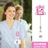 Retractable Card Holder Pink Acrylic Badge Holder Expansion Buckle Badge Clip  Pink Bow Badge Cover For Event Souvenirs