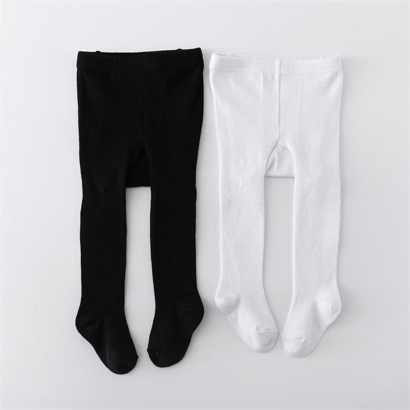 Newborn White Black Tights For Baby Knitted Stockings for Girls Cotton Infant Tights For Girls Casual Toddler Pantyhose Autumn Spring