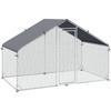 Galvanised Walk In Chicken Coop Hen House w/ Water-Resist Cover, 3 x 1.7 x 1.9m