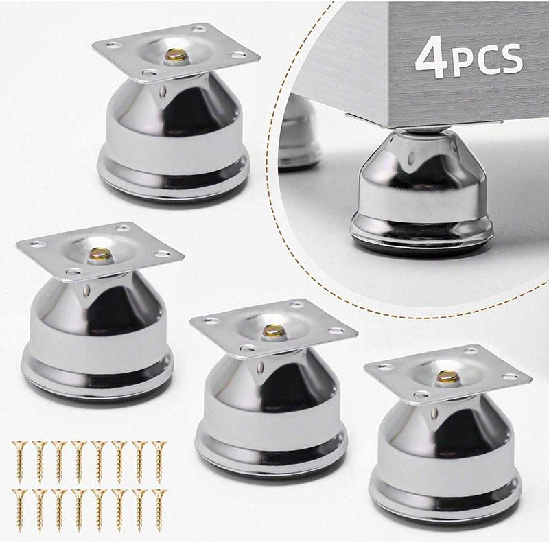 4pcs Sanded Metal Furniture Legs - Durable replacements for sofas, cabinets and DIY projects, easy to install, modern design.