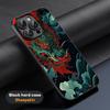Chinese dragon fashion design Phone Case For iPhone 16 15 14 13 12 11 Plus Pro Max High-end Luxury Black hard case Sheepskin