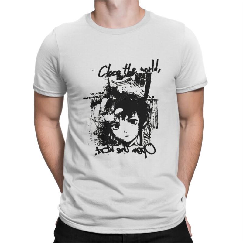 

Superior Hacker Girl Mens T Shirts Experiments Lain Novelty Tees Short Sleeve Crewneck TShirts Pure Cotton Summer Clothes S