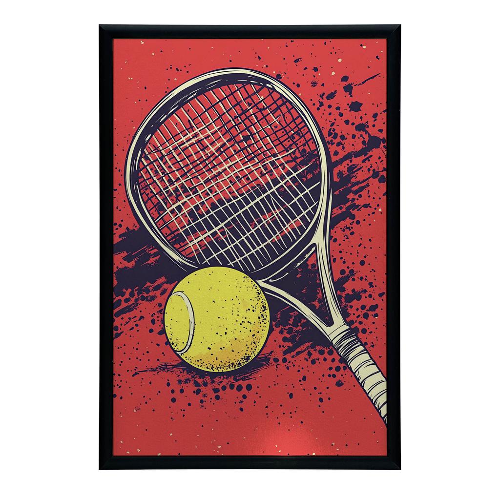 Plakat Tenisowa Pasja Plakat Tenisowa Pasja, 40X50 Cm, Rama Aluminiowa Czarna, Papier Matowy 230 Gsm