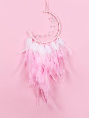Traumfänger Rosa Feder Windspiel Handgefertigt Außen Garten Vorhang Hängende Ornamente Geburtstag Weihnachten Geschenk Heimdekoration