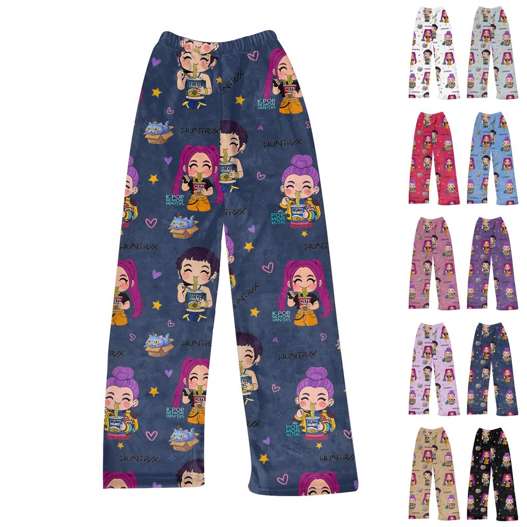 Children's Winter Pants Full Length Long Christmas Printed Pants