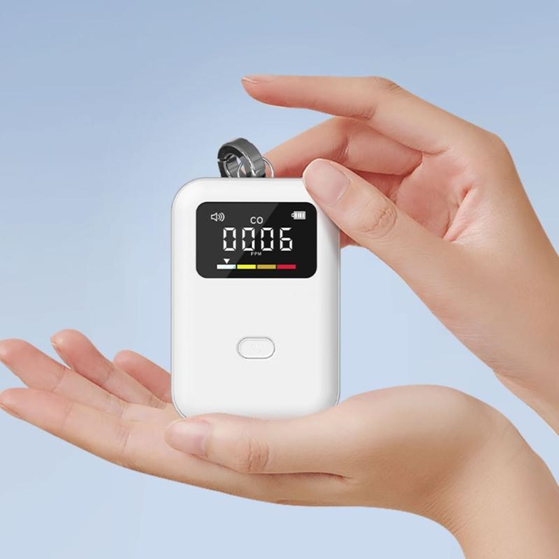 Compactly Mini Carbon Monoxide Detector USB C Charging Design Reals time CO Monitoring For Camping Home Car Safety
