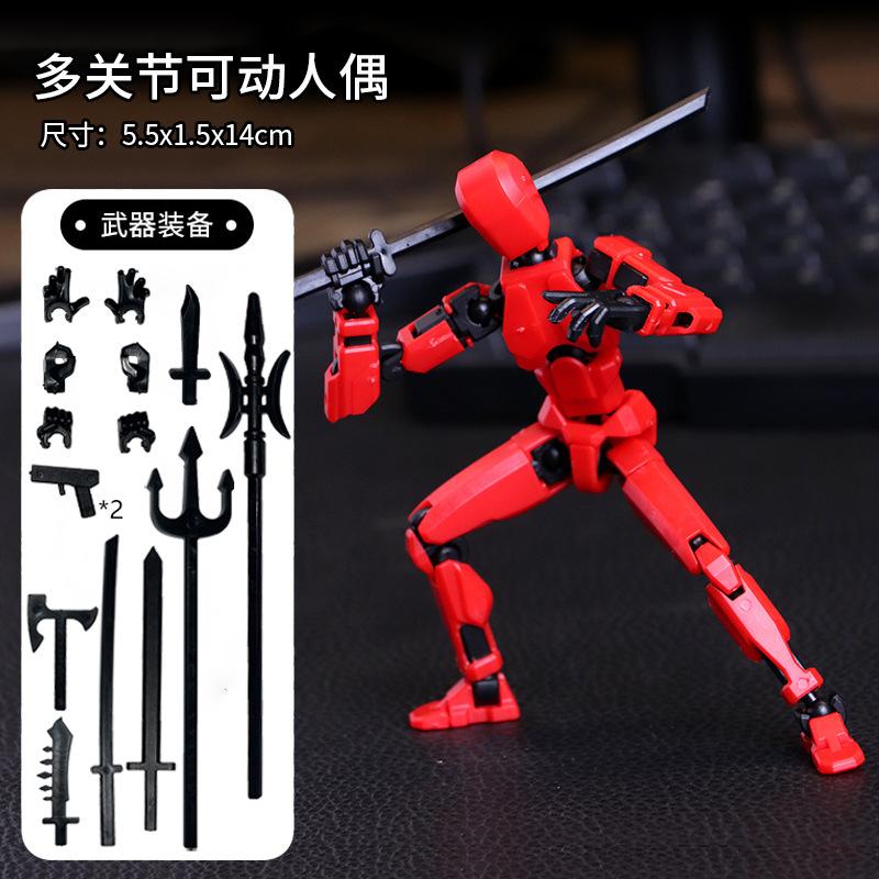 (Assembly Completed )13 Action Figure Titan Multi-Jointed Movable Shapeshift Robot T13 Action Lucky Robot Figures Toys Kids Gift