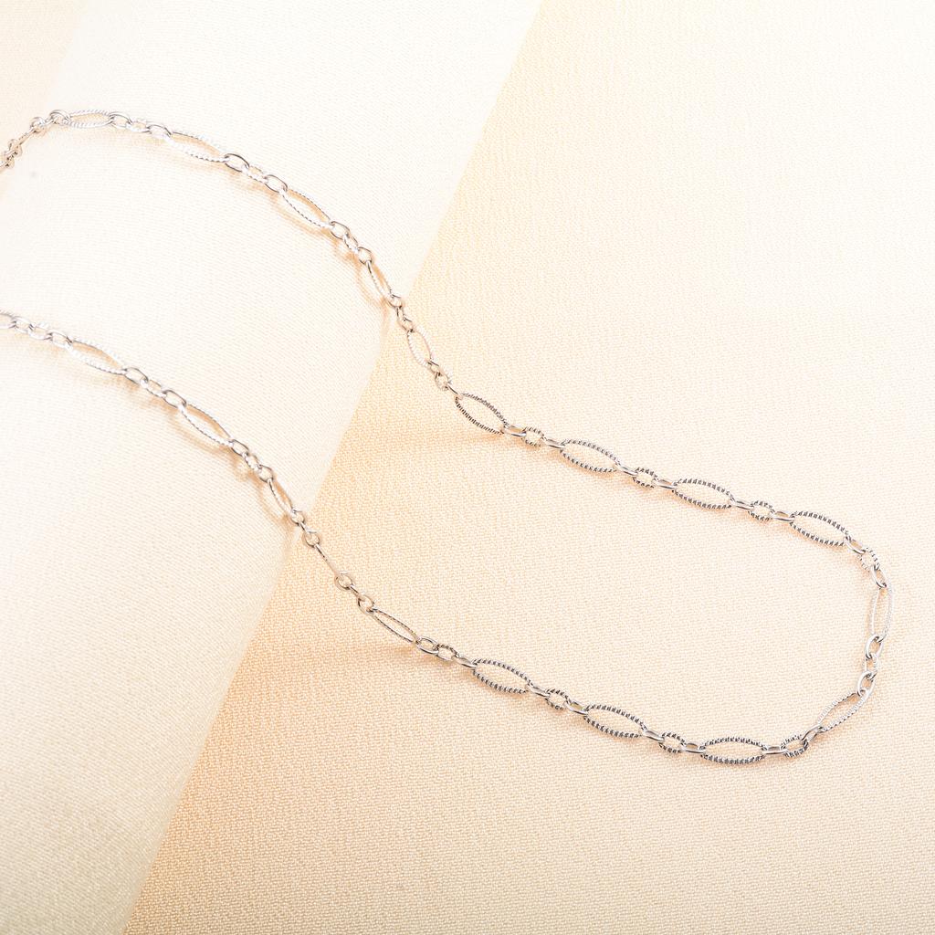 3.5mm Wide 316L Stainless Steel Necklace for Women Men Oval O Figaro Chain On Neck Jewelry Accessories Ladies Choker DIY Gift