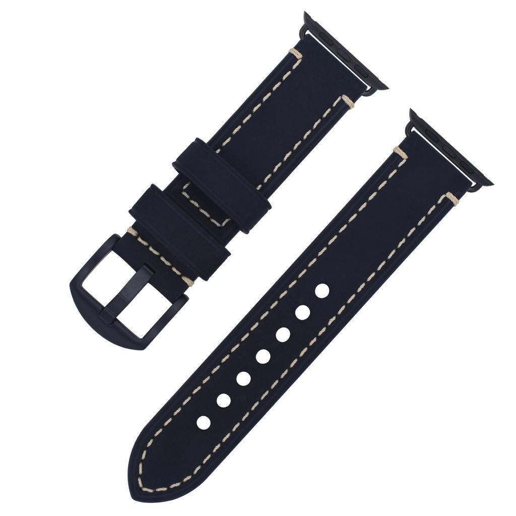 Suitable For Apple S7 Watch Apple Iwatch Strap First Layer Crazy Horse Leather Pin Buckle Watch8 Watch Strap