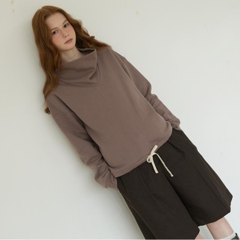 Lipbbam Baumwolle Doppelweich Fleece Rollkragen Oberteil Ltw008