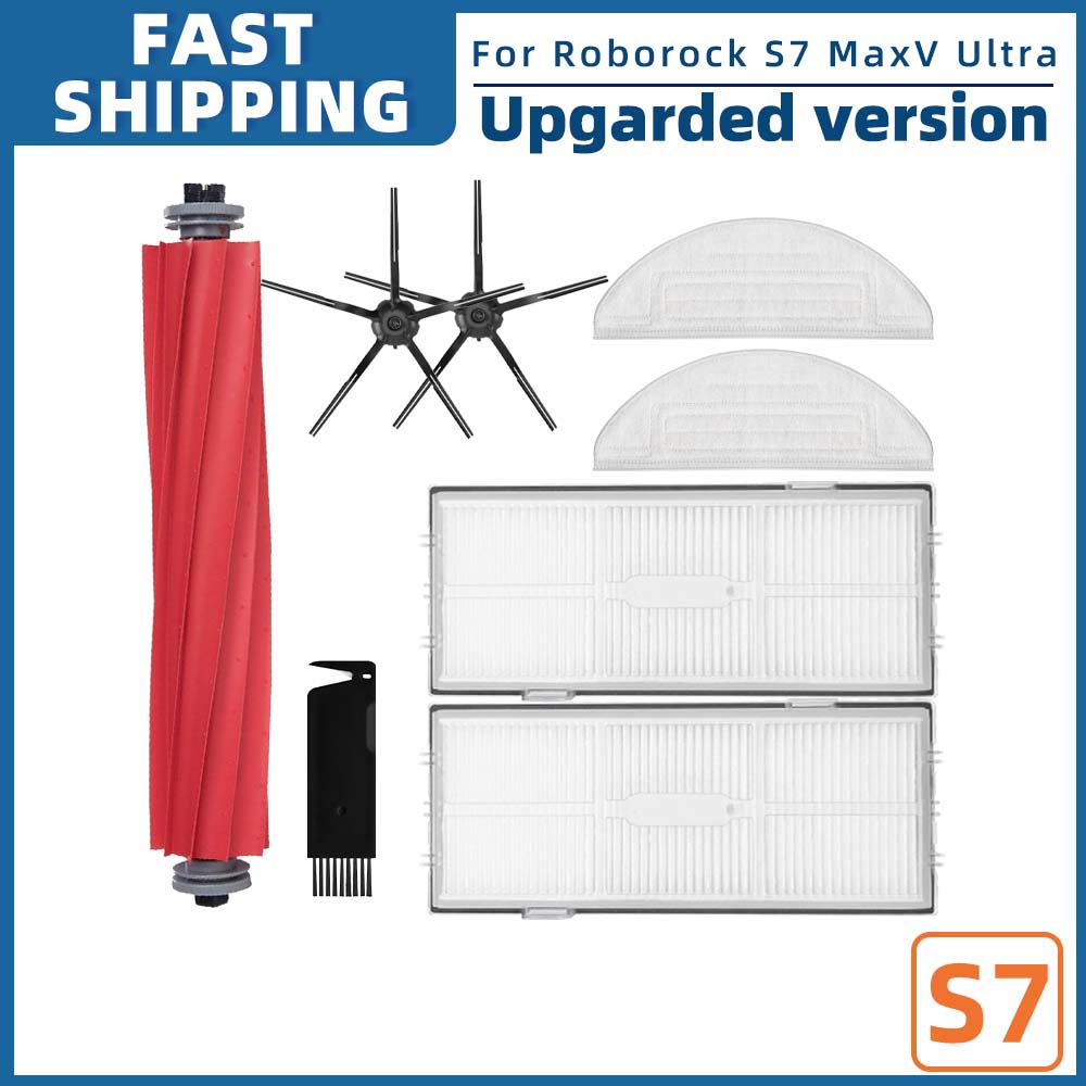 Compatible For ( Roborock S7 Max V Ultra, S7 Max V Plus, S7 Pro Ultra, G10S Pro ) Roller Side Brush Filter Mop Dust Bag Part
