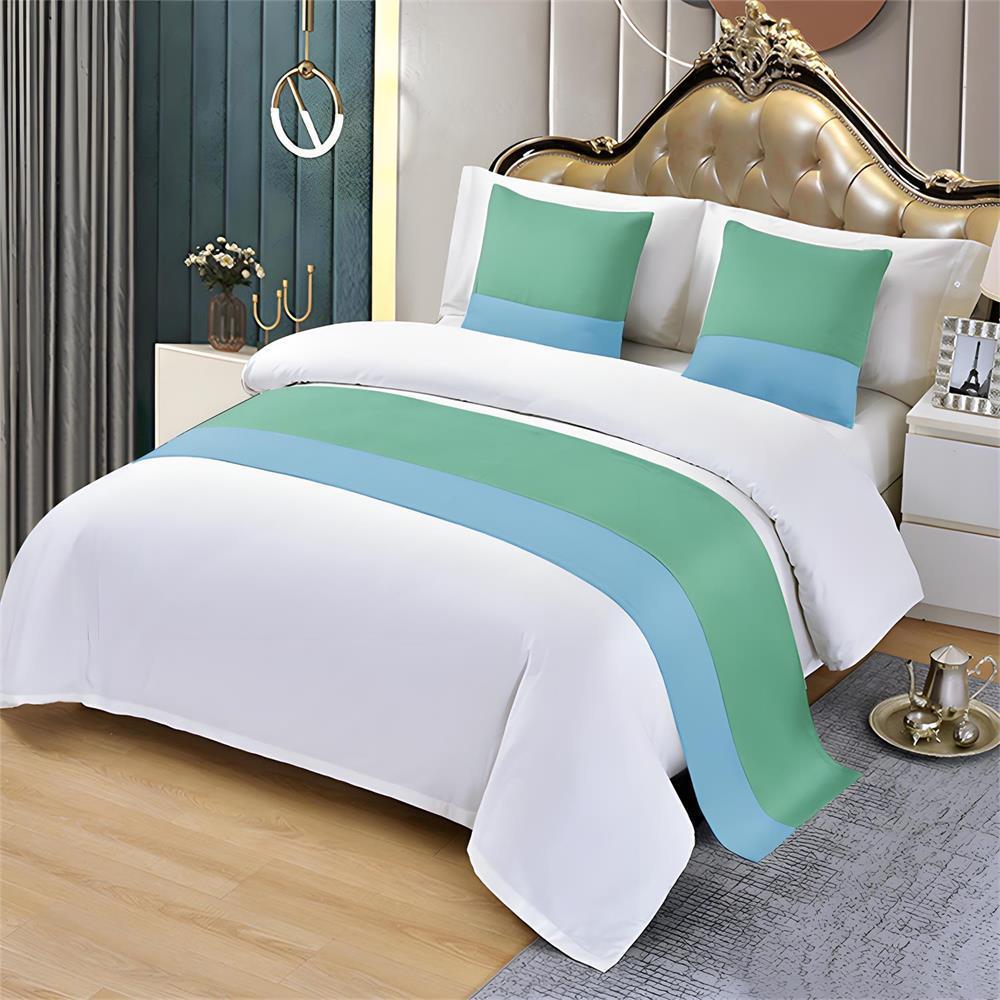 Premium Long Bed Banner Bed with Towel Modern Home Beds End Towel, Hotel Specific Pillow Cover, Light Luxury Bed End Towel