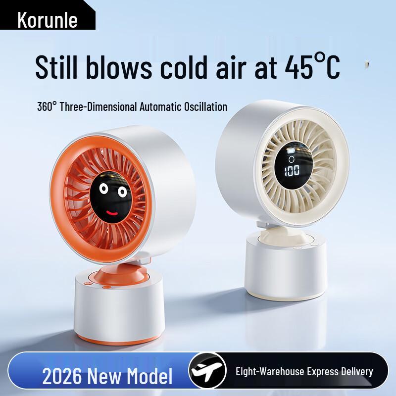 CRENOV Portable Rechargeable Desktop Fan