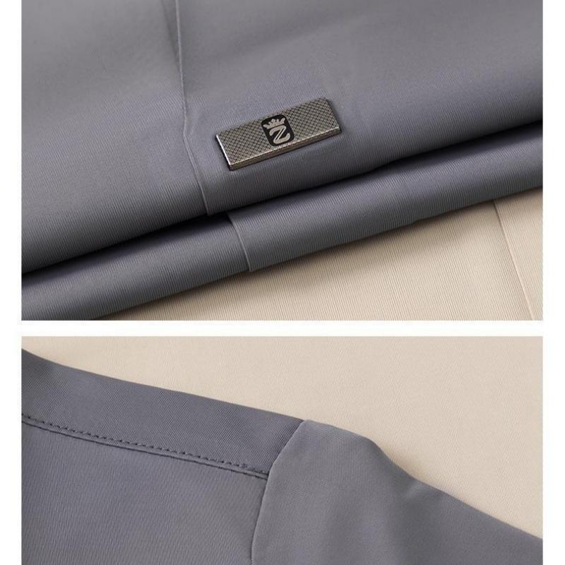 New Men's Casual and Fashionable Solid Color Short Sleeved Business Polo Shirt Comfortable Summer T-shirt