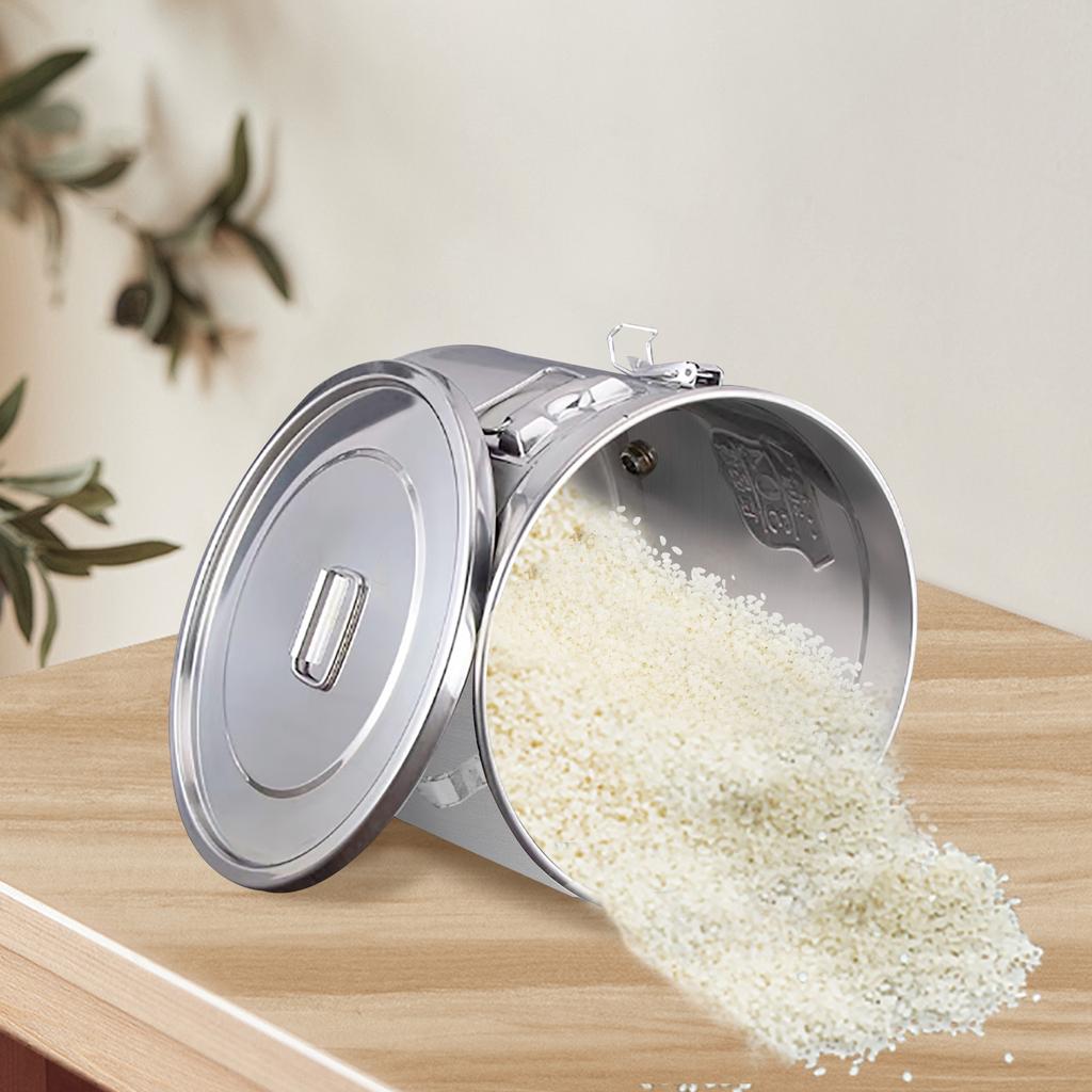 6 L Aço Inoxidável Lata Hermética 1.3 Gal Latas Recipiente com Tampas Cozinha Armazenamento Lata Recipiente de Grãos