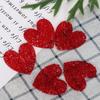 10PCS Hrt Shaped Rhinestones Applique 4cm Hot Fix Rhinestones Clothing Accessories Shoes Decoration