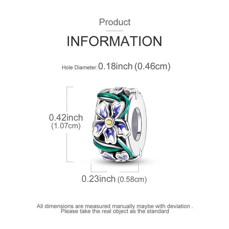Purple Iris Flower Plant Bead Charms copper Authentic Bead Charms Compatible With Authentic Charm Bead Charms Bracelets Jewellery Diy Gifts for Women