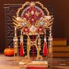 Double-Sided Heavy-Duty Wedding Handheld Xiuhe Fan - Ancient Style, Handmade, Round, Bridal Face-Covering