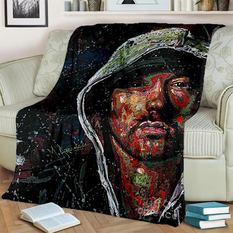 3D Legend Star Hip Hop Rapper Kunstdecke, Weiche Überwurfdecke für Zuhause Schlafzimmer Bett Sofa Picknick Reise Büro Abdeckdecke Kinder