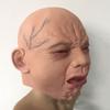 Funny Doll Halloween Costumes Full Head for Adults Latex Mask Crying Baby Mask Crying Face Mask