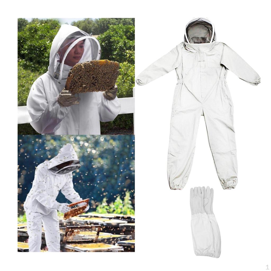 Combinaison de protection contre les abeilles, veste d'apiculteur, Costume ventilé avec chapeau, gants à capuche
