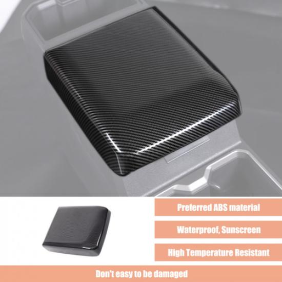 Carbon Fiber Style Console Armrest Box Cover Panel For Toyota Tacoma 2024 - 2025