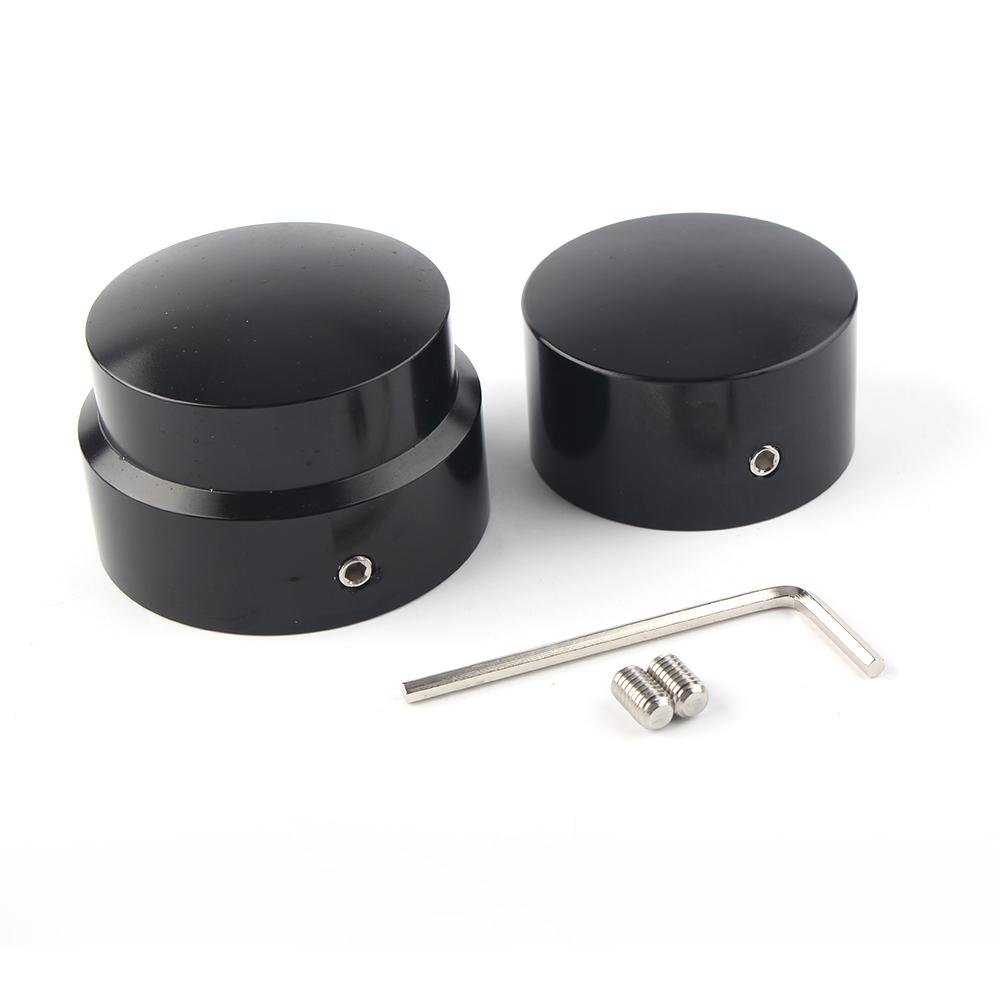 2Pcs Motorcycle Rear Axle Nut Cover Cap Sets for Harley Dyna XG XL 883 1200 Fat Boy Softail  Chrome Black