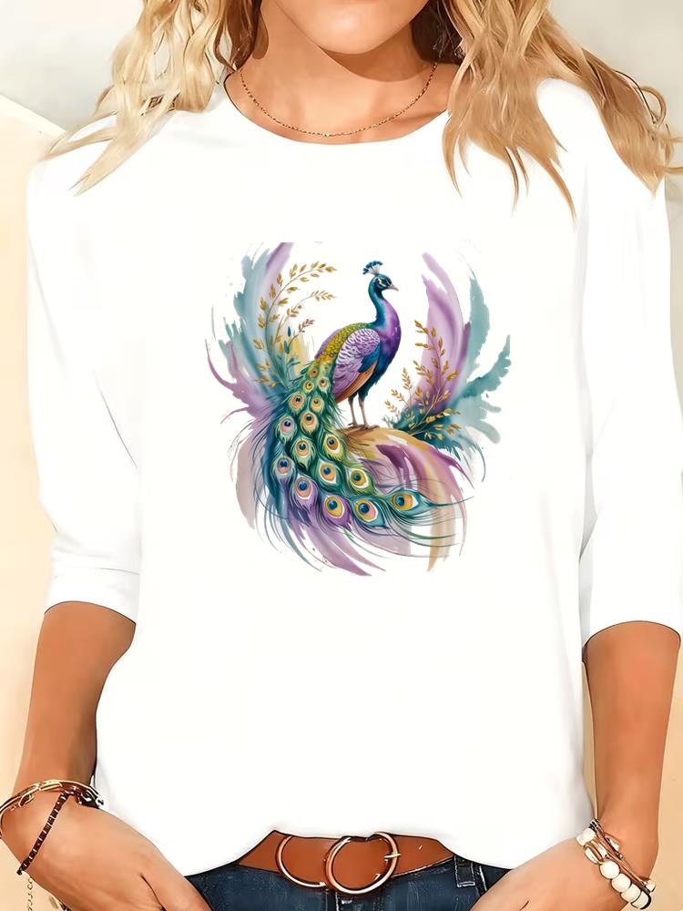 (Asian Size) love letter trend cute Women Clothing Long Sleeve T Shirt Tee Print autumn winter spring Casual Fashion Top o-neck Graphic T-shirts