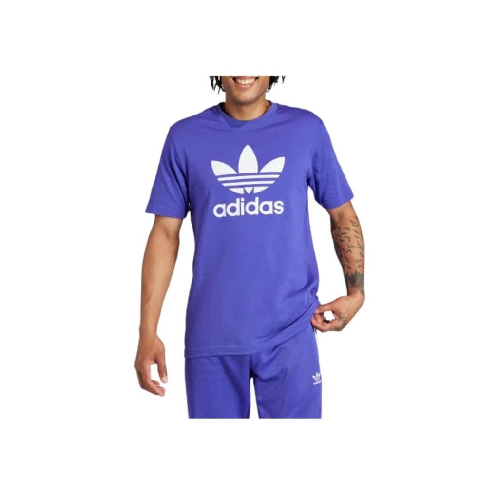 Adidas Adicolor Trefoil Tee Energy Ink Men Streetwear IR7982