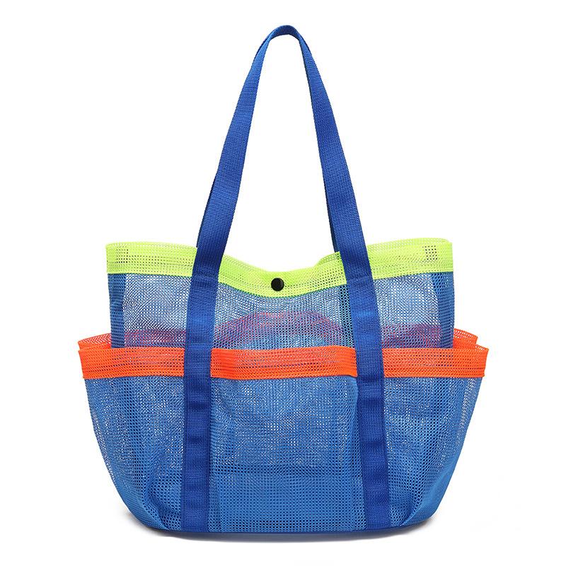 Summer beach bag children's storage bag beach swimming storage bag seaside beach bag mesh bag vacation multi-pocket