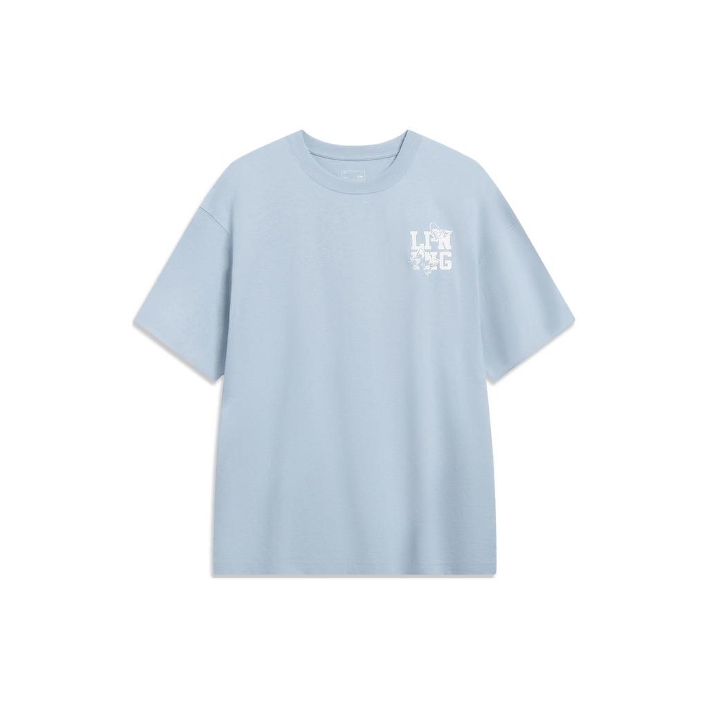 Li Ning Sports Life Collection T Shirt Men's Sky Blue AHST203-2