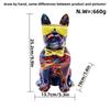 Färgglad Hundfigur i Harts Dekor Hemkontor Entré Hylla Display Modern Stilfull Prydnad