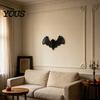 Bohemian Stijl Wanddecoratie Geweven Rotan Vleermuis Hangend Decor, Halloween Handgemaakte Zwarte Vlechtwerk Vleermuis, Plastic Vleermuizen 3D Eng Rustiek Boerderij