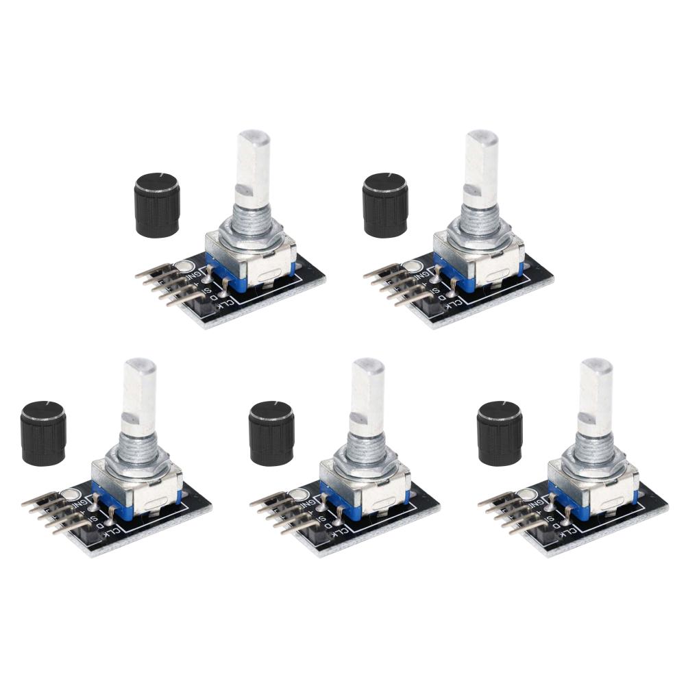 1-10PCS 360 Degree Rotary Encoder Module KY-040 Brick Sensor Development Board with Knob Cap Potentiometer KIT DIY for Arduino
