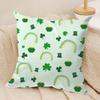 Funny St Patricks Day Cushion Cover Short plush Doublesided Print Square Throw Pillow Covers Sofa Home Cushion Decor