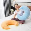 Crescent-shaped Backrest Cushion, Soft and Flexible, Perfect for Baby's Arms, Games, Nursing, and More. Includes a Washable Cover (brown).
