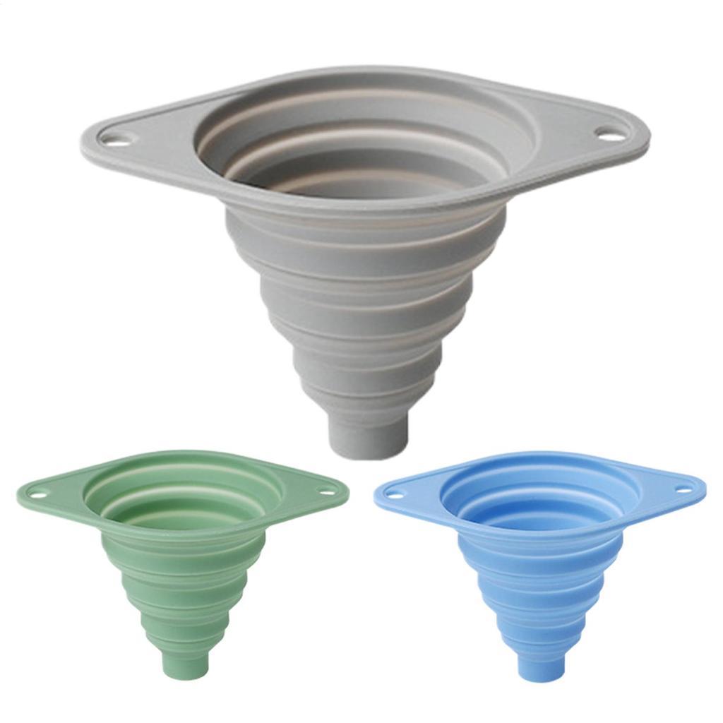 Mini Portable Oil Pot Funnel Foldable Wide Mouth Silicone Kitchen Tool Filling Bottles Liquid Transfer Funnel For Oil Wine