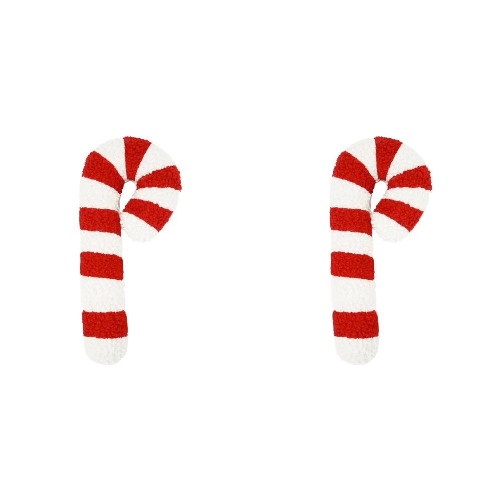 14 Inch Christmas Candy Cane Pillow for Sofa Bed Lollipop Plush Pillow Soft Fluffy for Bedroom Living Room Winter Home Decoratio